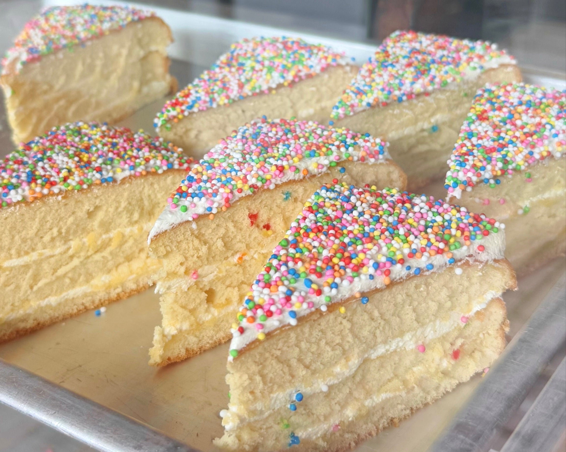 Rainbow Ball Buttercream Sponge Cake (8”)