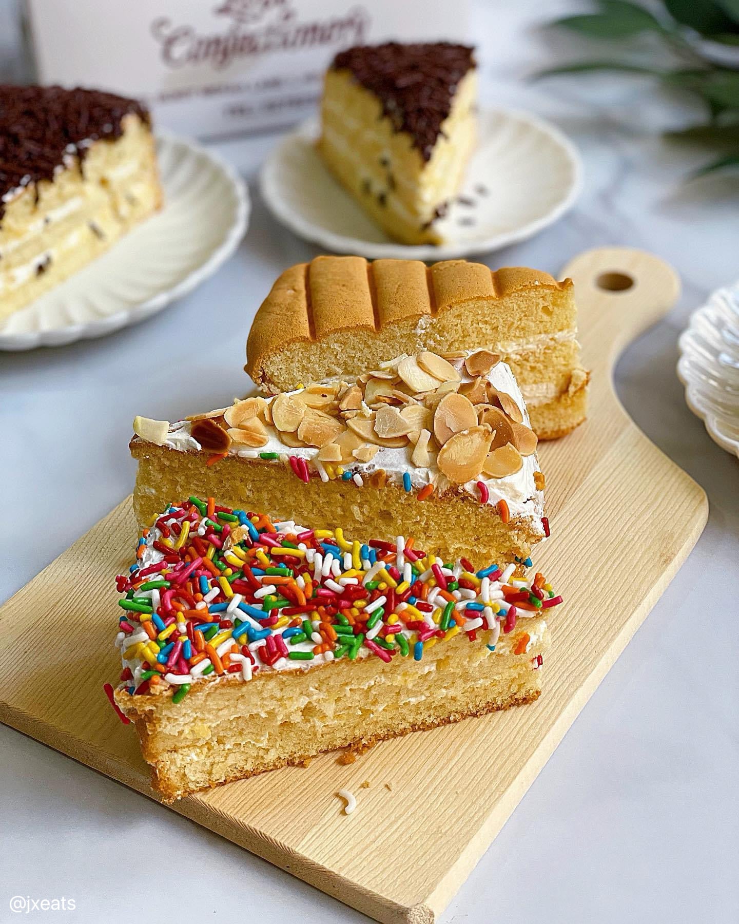 Almond-Choco Buttercream Sponge Cake (8”)