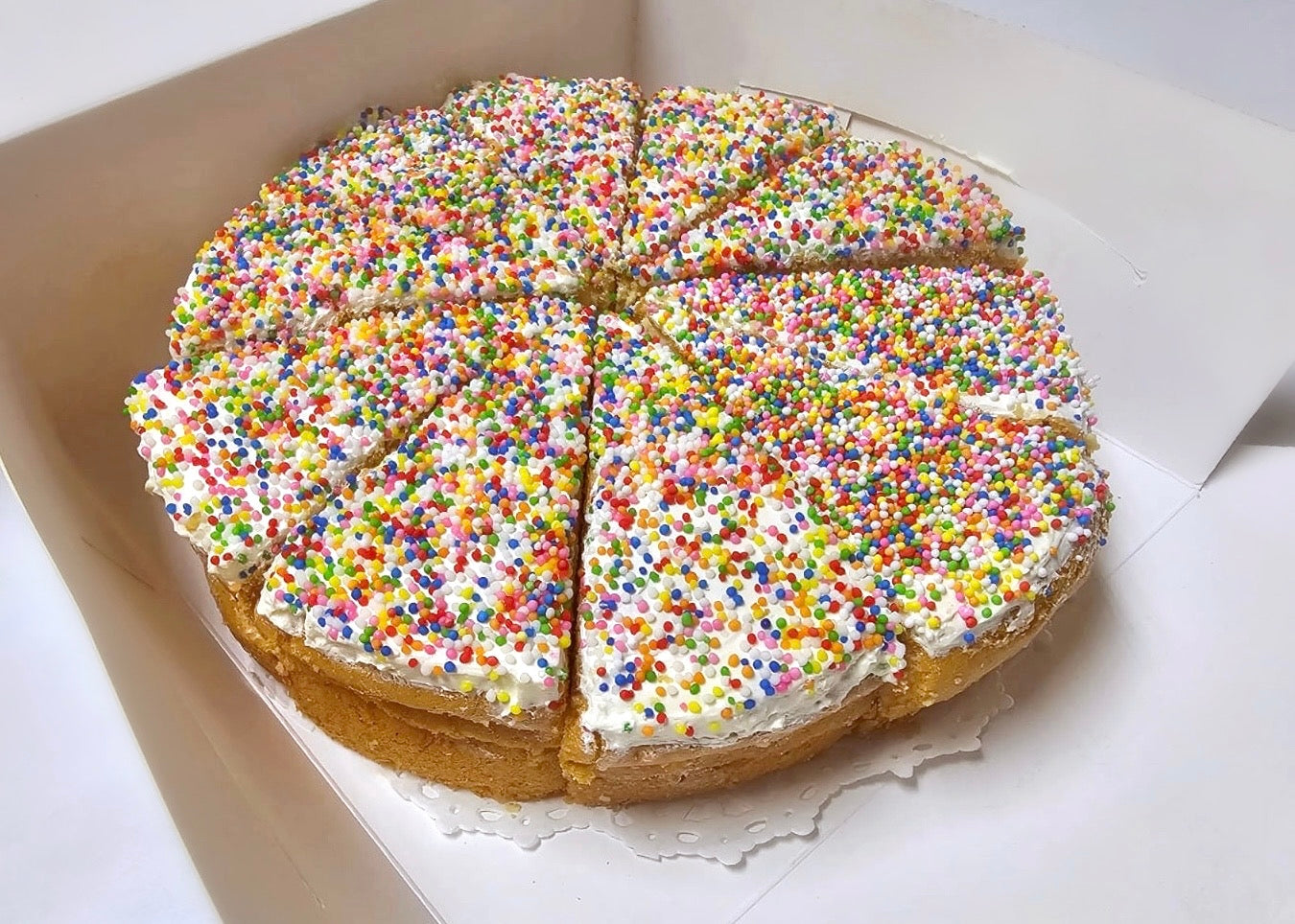 Rainbow Ball Buttercream Sponge Cake (8”)