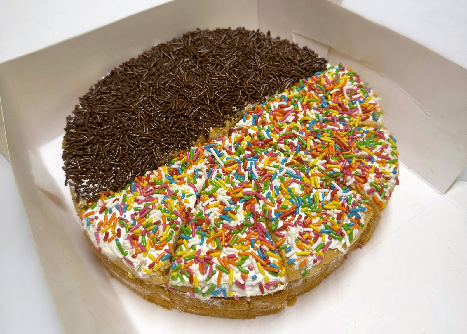 Choco-Rainbow Buttercream Sponge Cake (8”)