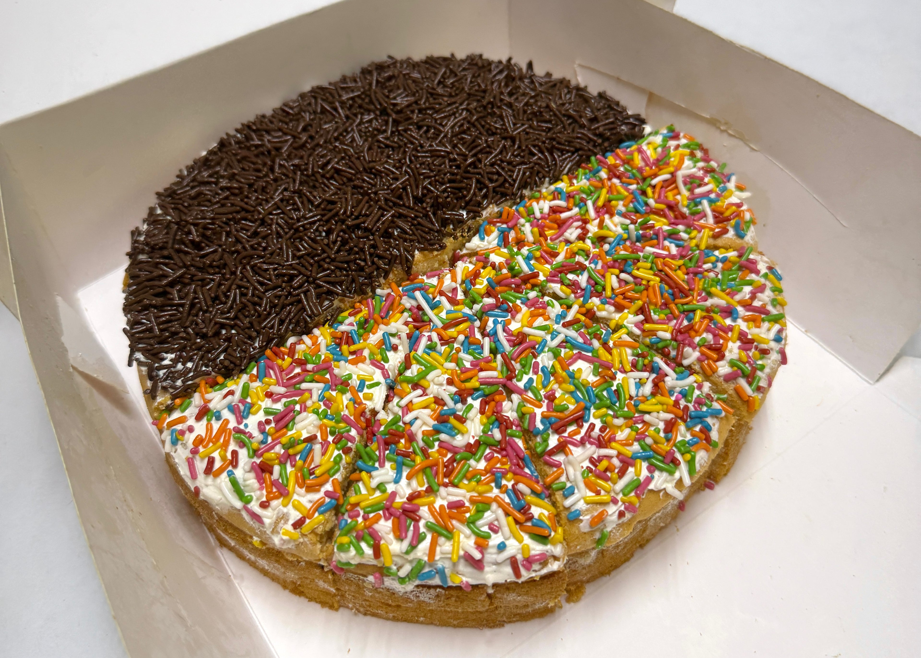 Choco-Rainbow Buttercream Sponge Cake (8 inch)