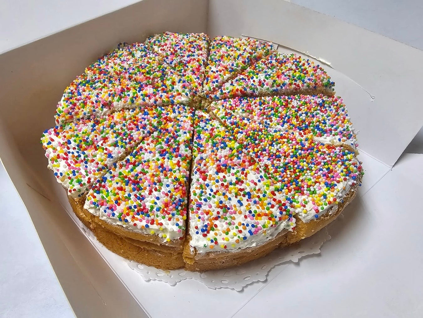 Rainbow Ball Buttercream Sponge Cake (8”)