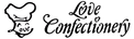 Logo of Love Confectionery with a chef's hat icon